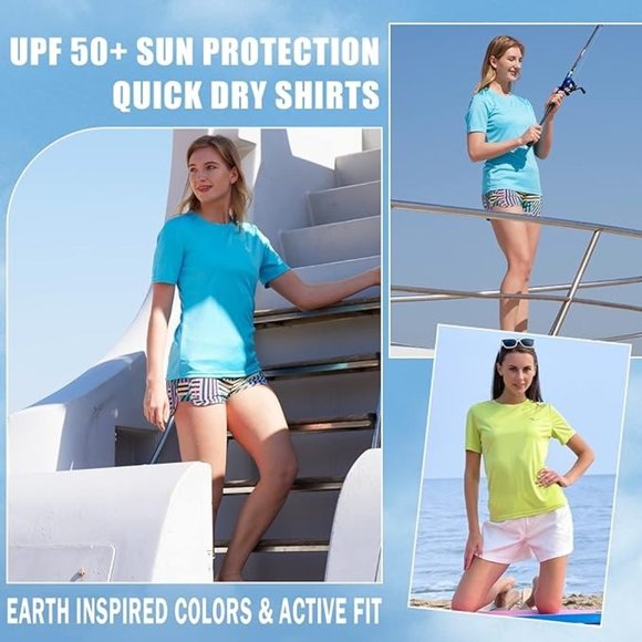 NAVISKIN Women's UPF 50+ Quick Dry Rash Guard - Perfect for Outdoor Fun! 🌊 - On - Picture 5 of 5